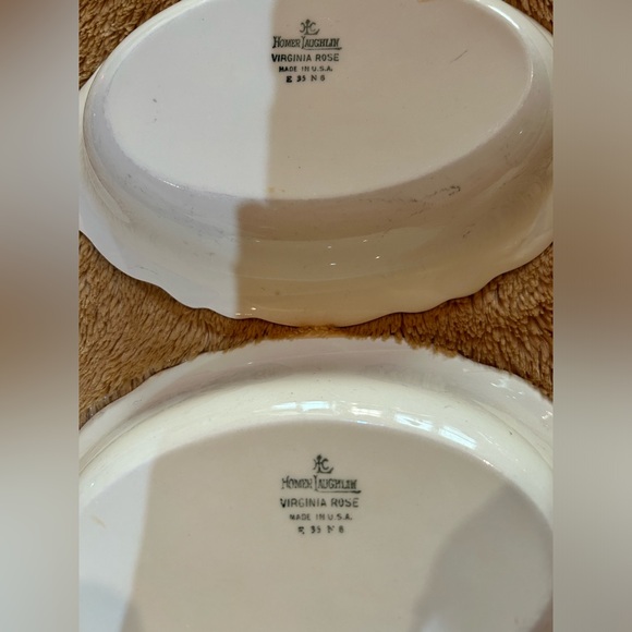 VINTAGE HOMER LAUGHLIN VIRGINIA ROSE  SERVING DISHES E34N8 - Picture 4 of 5